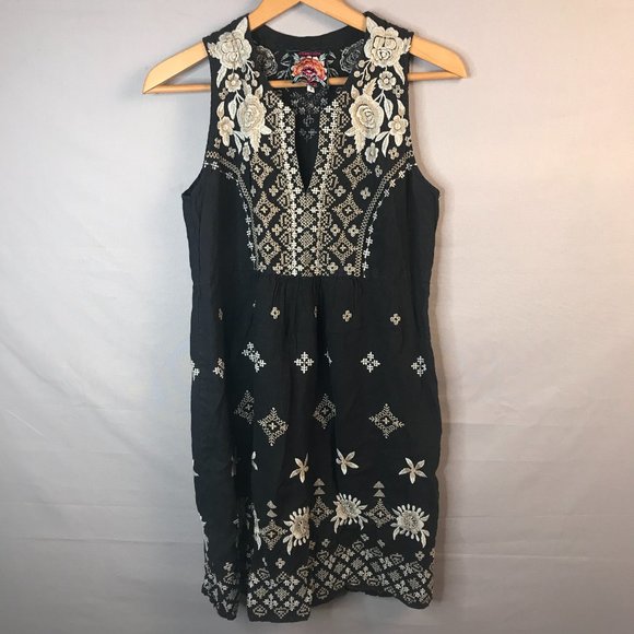 Johnny Was Dresses & Skirts - Johnny was Black Embroidered Dress